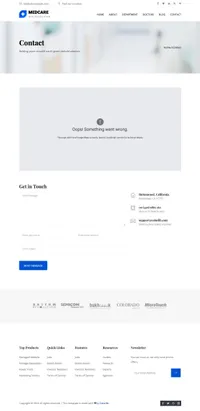 medcare mini website template desktop screenshot