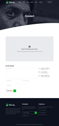 bcharity mini website template desktop screenshot