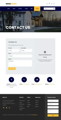 homebuilder mini website template desktop screenshot