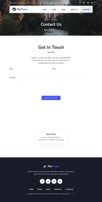 flyplane mini website template desktop screenshot
