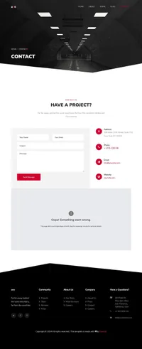 avo mini website template desktop screenshot
