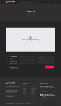smashed mini website template desktop screenshot