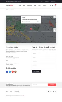 coloshop mini website template desktop screenshot