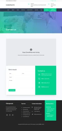 chiropractic mini website template desktop screenshot