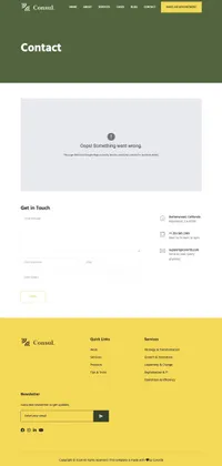 consul mini website template desktop screenshot