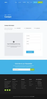 jobpro mini website template desktop screenshot