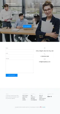 humanresources mini website template desktop screenshot