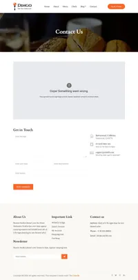 dingo mini website template desktop screenshot