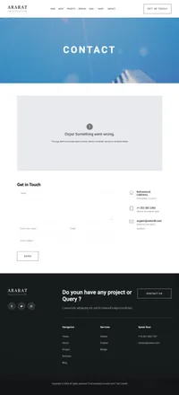 ararat mini website template desktop screenshot