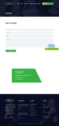 fitnessgym mini website template desktop screenshot