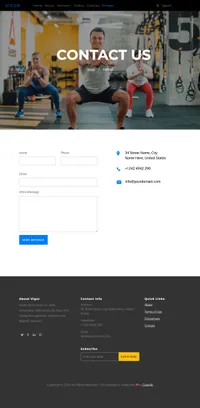 vigor mini website template desktop screenshot