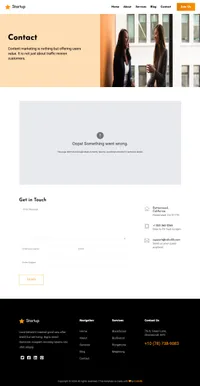 thestartup mini website template desktop screenshot