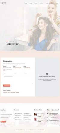 kayelux mini website template desktop screenshot