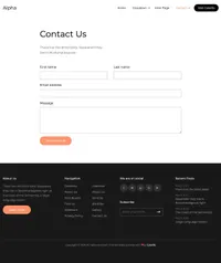 alpha mini website template desktop screenshot