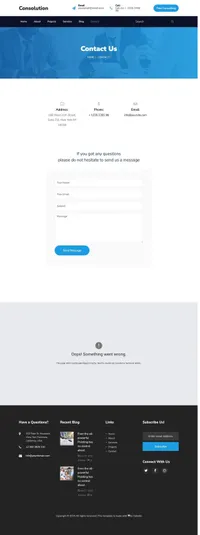 consulotion mini website template desktop screenshot
