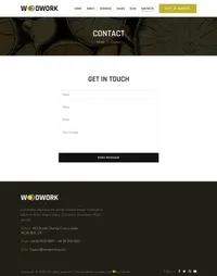 woodwork mini website template desktop screenshot