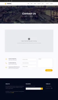 industry mini website template desktop screenshot