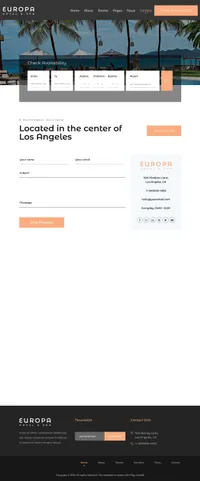 europa mini website template desktop screenshot