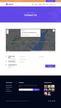 hosthub mini website template desktop screenshot