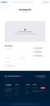 seogo mini website template desktop screenshot