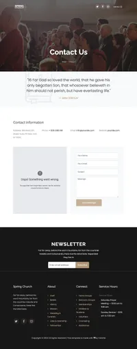 spring mini website template desktop screenshot