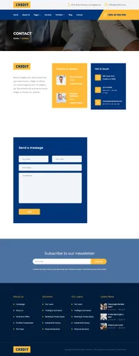 credit mini website template desktop screenshot