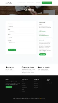 jobfinder mini website template desktop screenshot