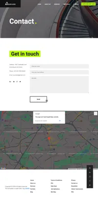 arcade mini website template desktop screenshot