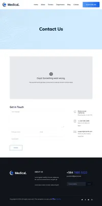 medicalcenter mini website template desktop screenshot
