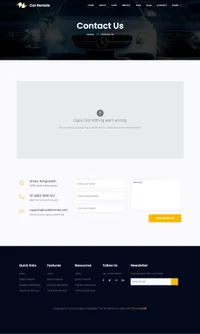 car-rental mini website template desktop screenshot