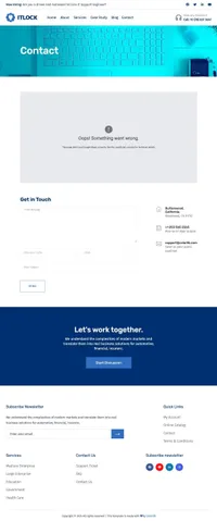 itlock mini website template desktop screenshot