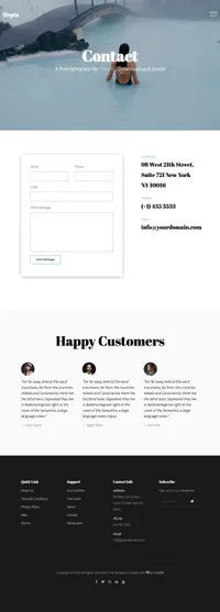 hepta mini website template desktop screenshot