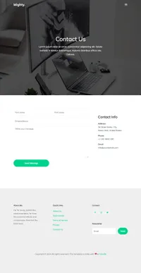 mighty mini website template desktop screenshot