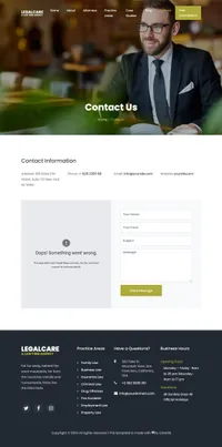 legalcare mini website template desktop screenshot