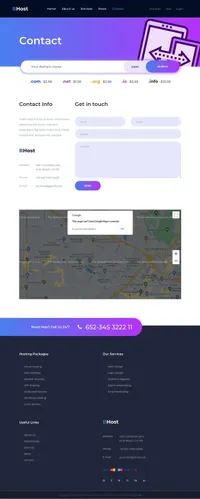 bhost mini website template desktop screenshot