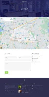 homes mini website template desktop screenshot