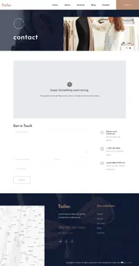 tailor mini website template desktop screenshot