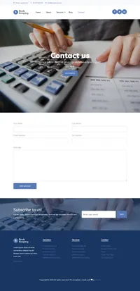 book-keeping mini website template desktop screenshot