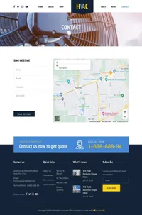 hvacompany mini website template desktop screenshot