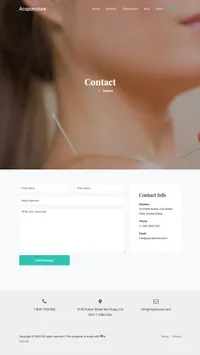 acupuncture mini website template desktop screenshot