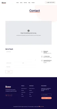 bravo mini website template desktop screenshot