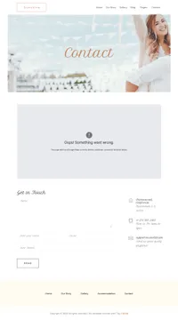 sunshine mini website template desktop screenshot