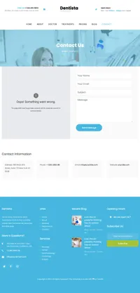 dentista mini website template desktop screenshot