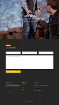 advent mini website template desktop screenshot