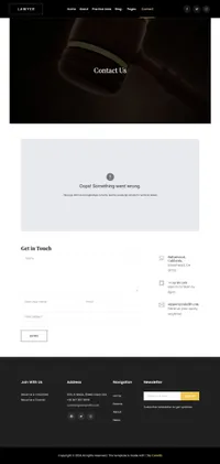 lawyer mini website template desktop screenshot