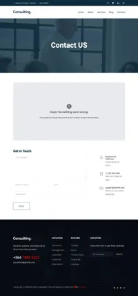 consultingbiz mini website template desktop screenshot