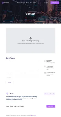 listco mini website template desktop screenshot