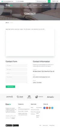 ezuca mini website template desktop screenshot