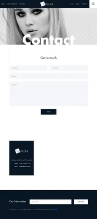glamour mini website template desktop screenshot