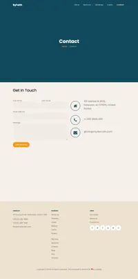 byfaith mini website template desktop screenshot